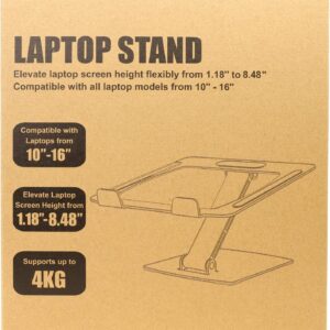 Support Ordinateur Portable Pliable, Support PC Portable Aluminium Ergonomique