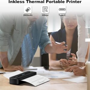 Imprimante Portable, Imprimante Thermique A4 Compatible